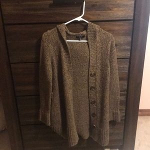 Express long cardigan with matching Just Fab shoes